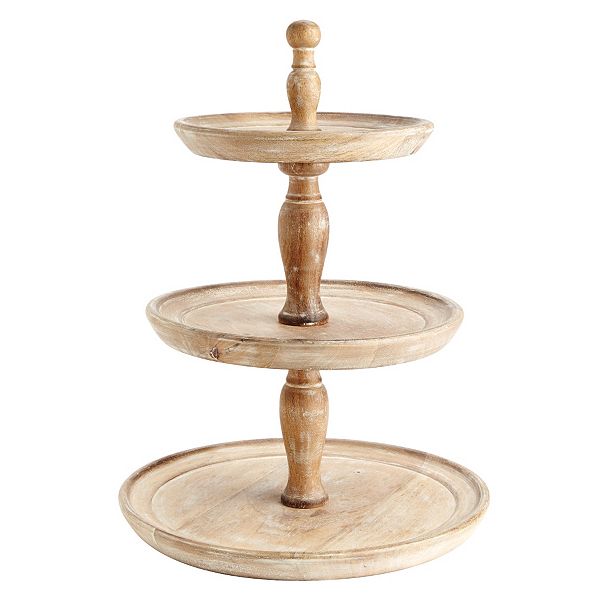 Feature Pieces Accessories Cottage Luxe, 3 Tier Wooden Cake Stand Myer