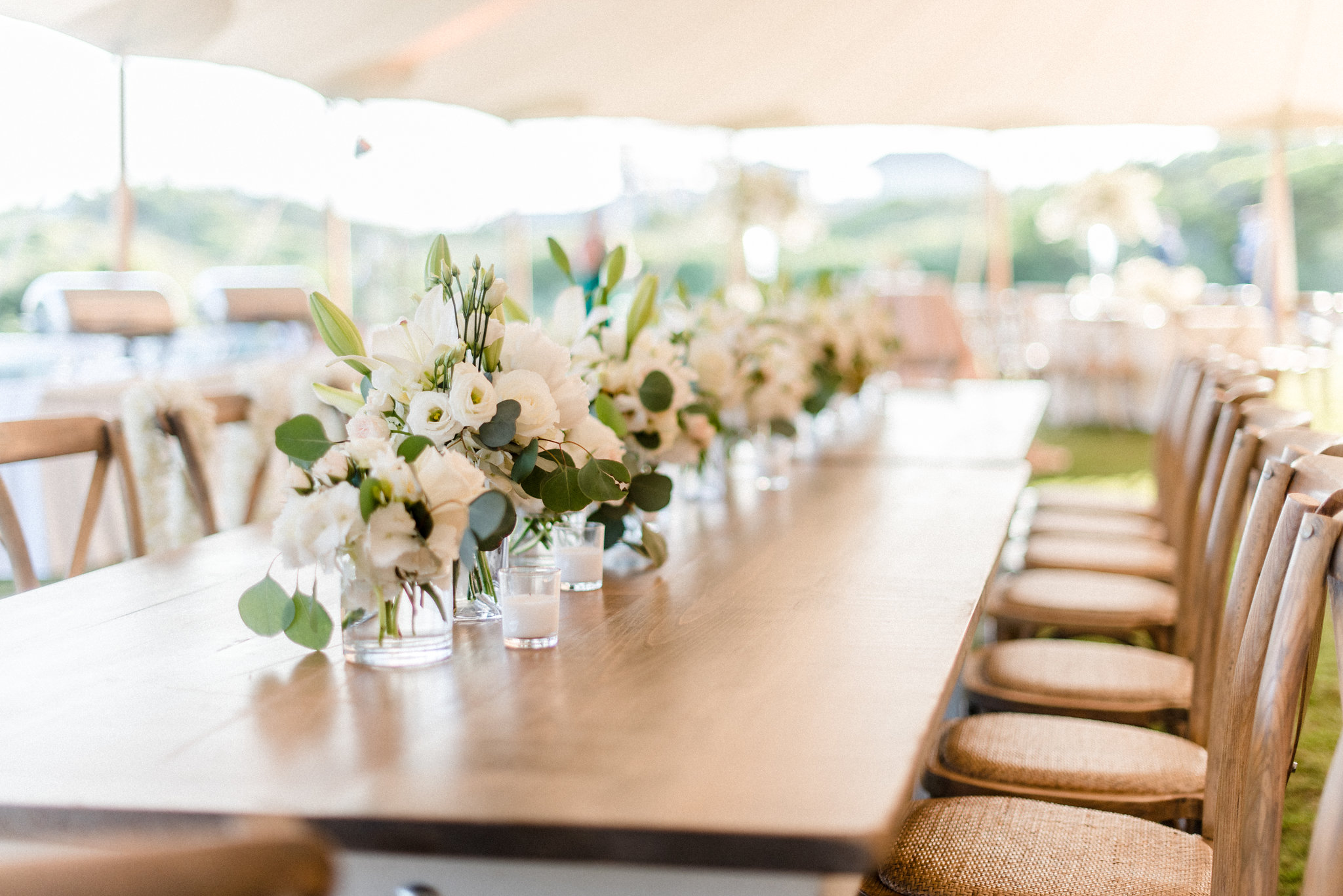 Signature Farm Table With Flowers