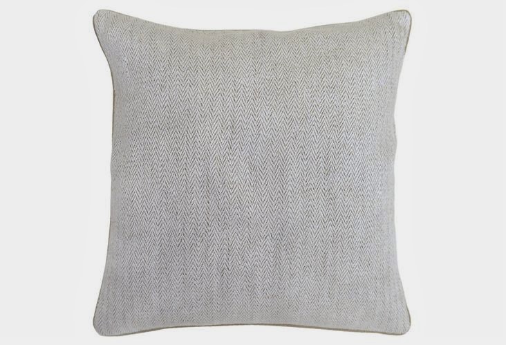 Pillows + Throws + Rugs, Grey Herringbone Pillow