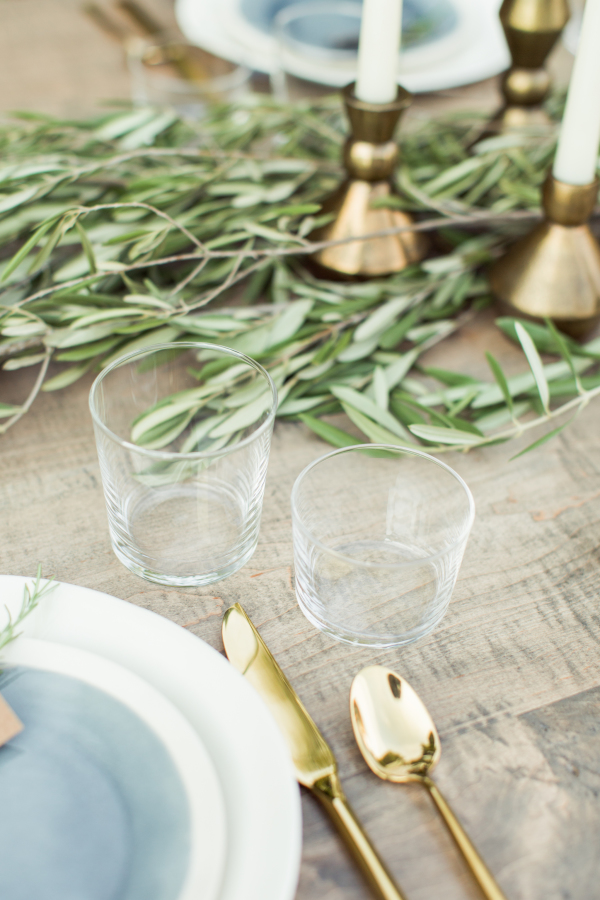 Glassware and table setting