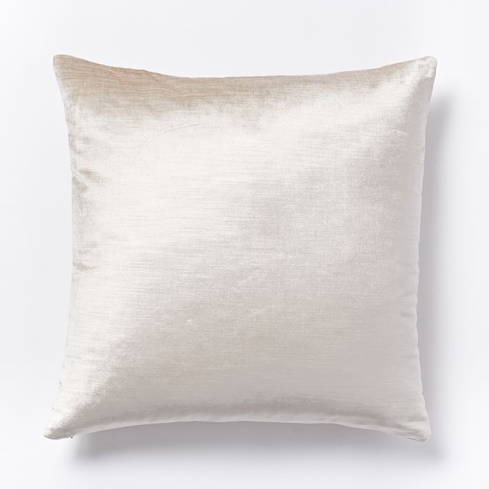 Pillows + Throws + Rugs, Ivory Luster Velvet Pillow