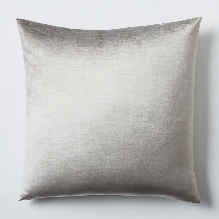 Pillows + Throws + Rugs, Platinum Luster Velvet Pillow