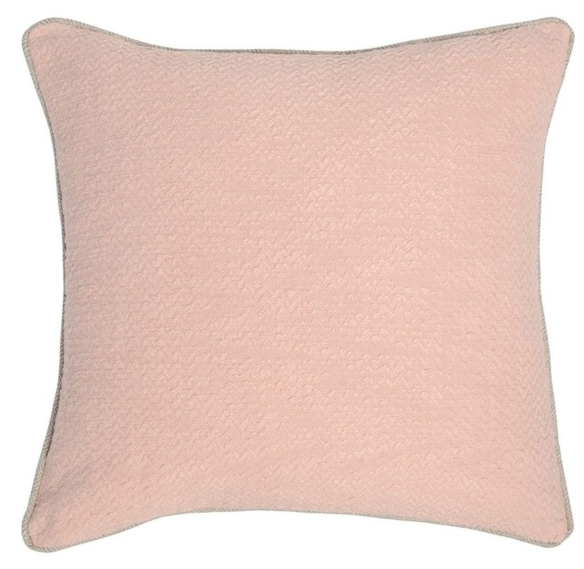 Pillows + Throws + Rugs, Pale Pink & Taupe Herringbone Pillow