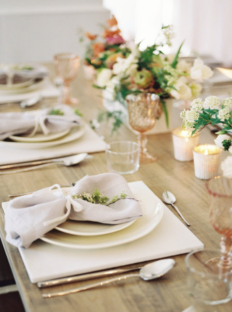 Pop up Bridal with Cottage Luxe Place Settings and candles