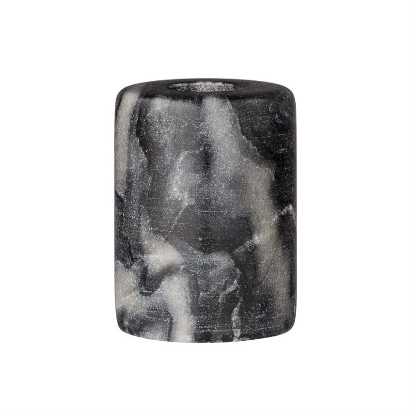 Details + Accessories, Grey & Black Marble Candle Holder