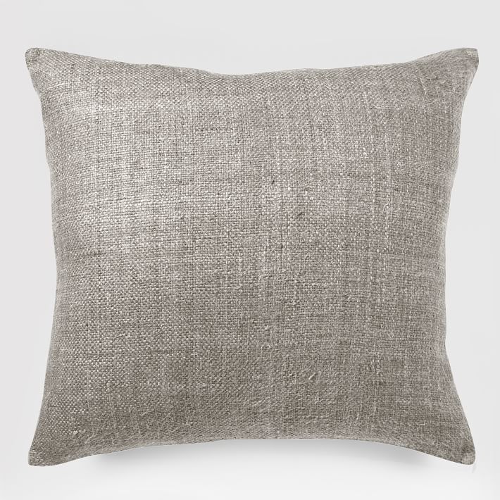 Pillows + Throws + Rugs, Grey Silk Hand Loom
