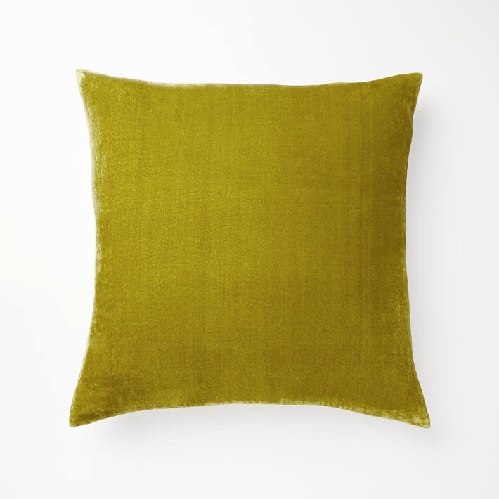 Pillows + Throws + Rugs, Wasabi Velvet Pillow