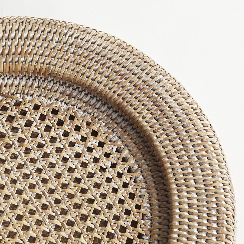 Biscayne Rattan Chargers - Detail