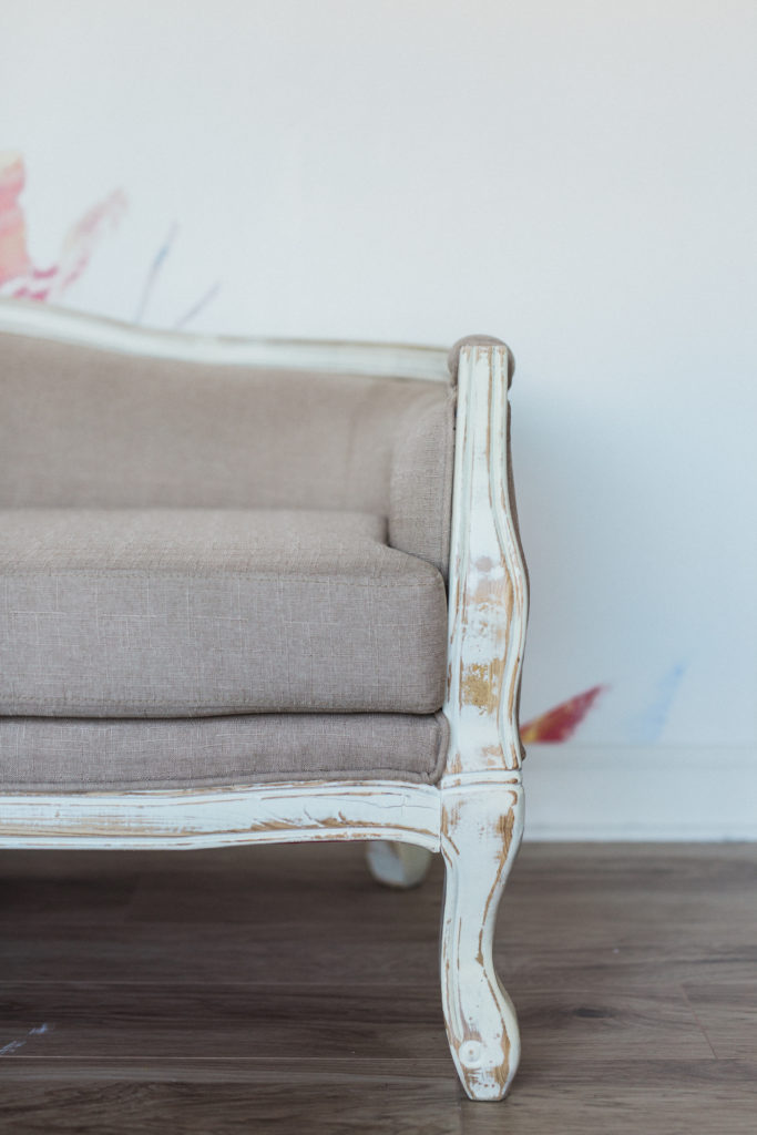 Upholstered Furniture, Mimi loveseat side detail