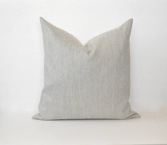 Gray Herringbone Pillow