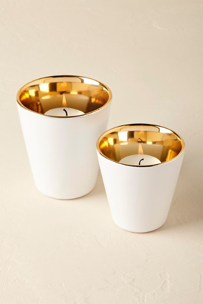 Details + Accessories, Melbourne White and Gold Votives