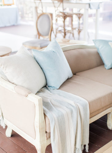 Cottage Luxe Sofa Rental at event