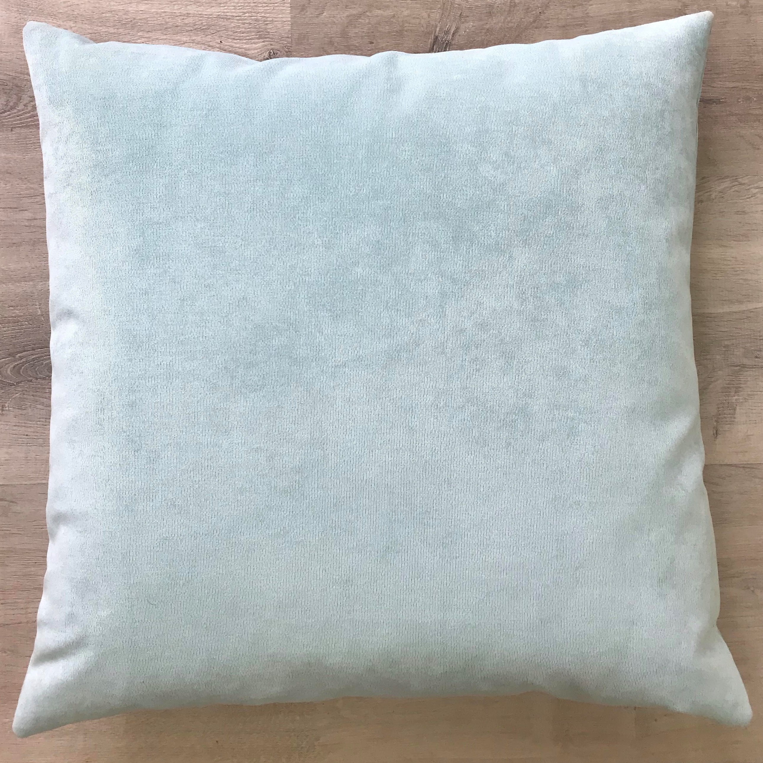 Ice blue Velvet Pillow