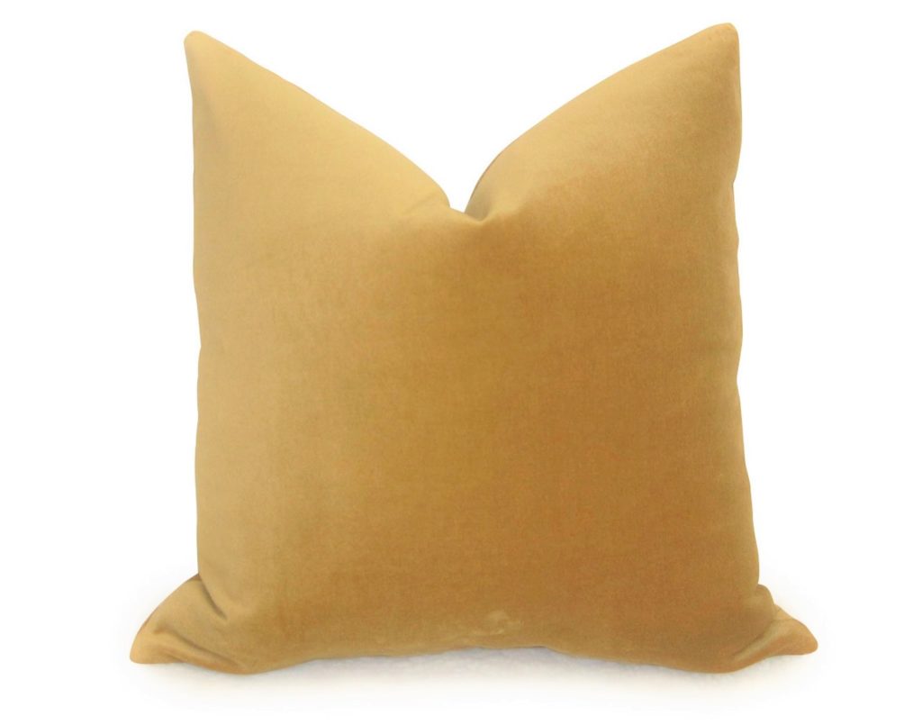 Golden Rod Velvet Pillow