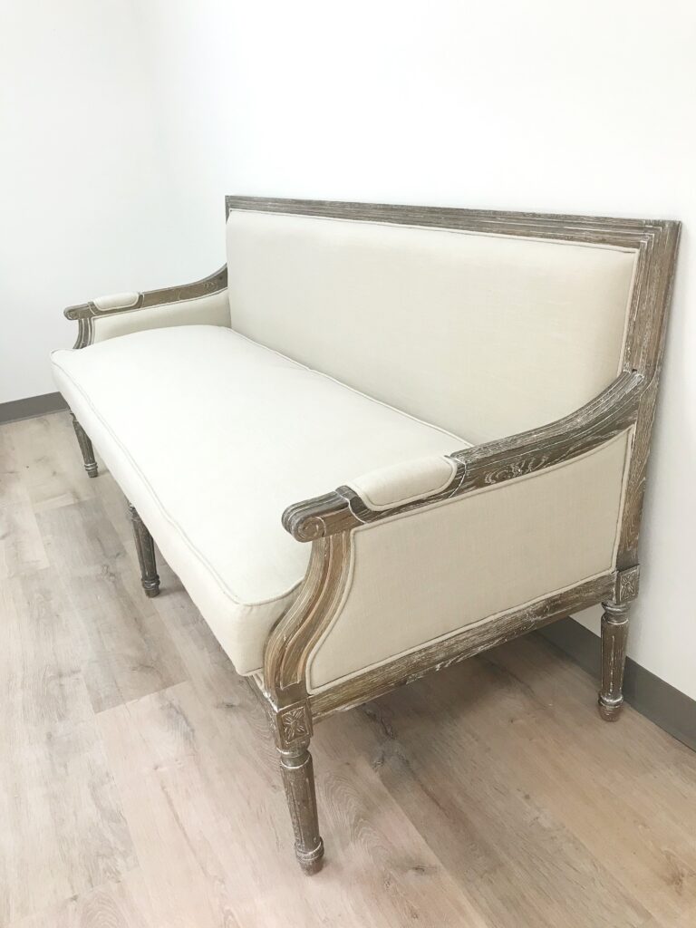 Side view of Large Gabrielle Sofa.