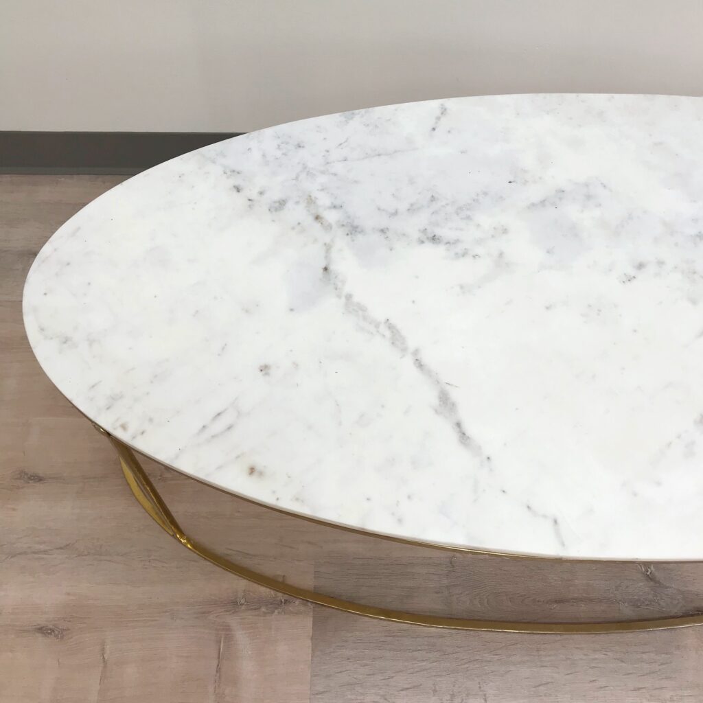 Top view of Tiffany marble table.